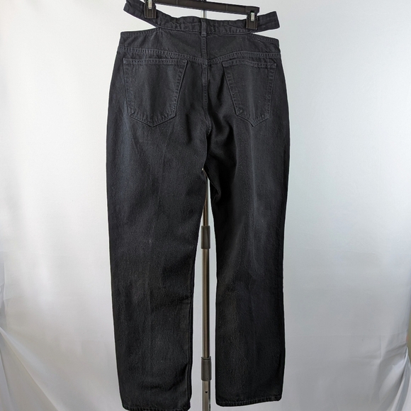 Frame Le High 'N' Tight Straight Cut Out High Rise Non Stretch Black 30 NWT - Picture 7 of 16